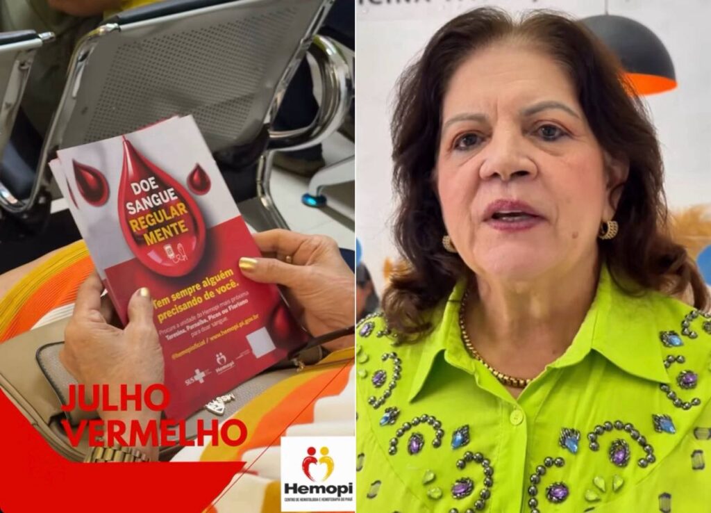 Representante do Hemopi em evento em Campo Maior